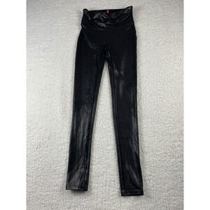 Spanx Faux Leather Leggings Black High Waisted Petite XS